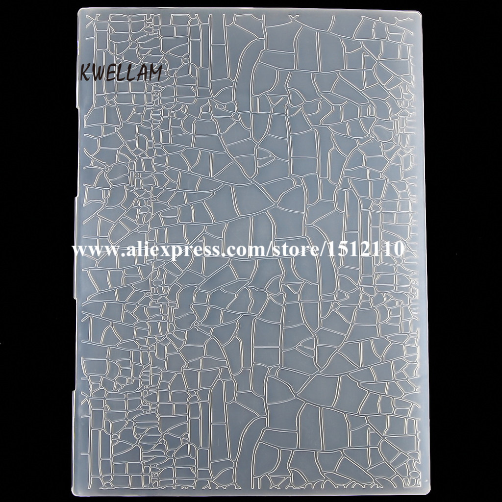 

A4 Size Crack Background Plastic Embossing Folders for Card Making Scrapbooking and Other Paper Crafts 3112134