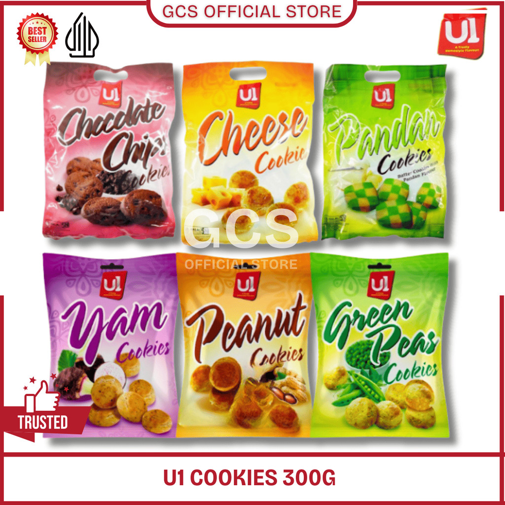 

U1 Cookies Uone Cookies Malaysia 350gr Yam Peanut Green Peas Cookies 350g 300g