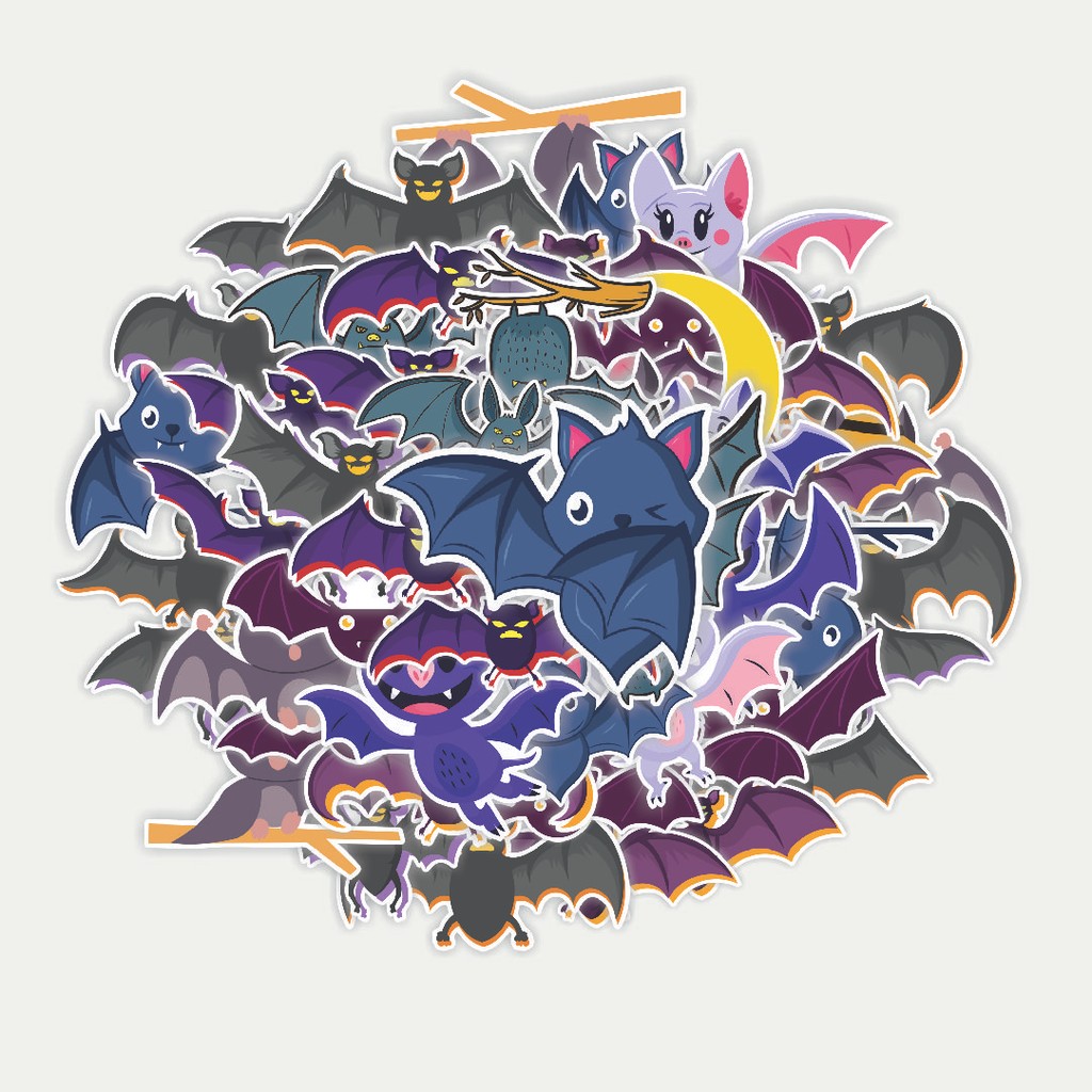 

Sticker Pack Stiker Hewan Kelelawar | Sticker TUMBLR | Stiker LAPTOP KOPER HELM