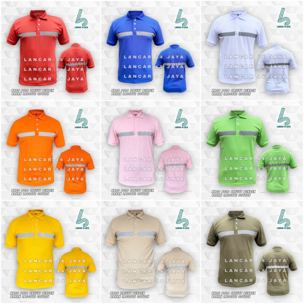 COD kaos polo lengan pendek scoutlight - kaos safety pekerja - kaos safety murah - kaos safety premi