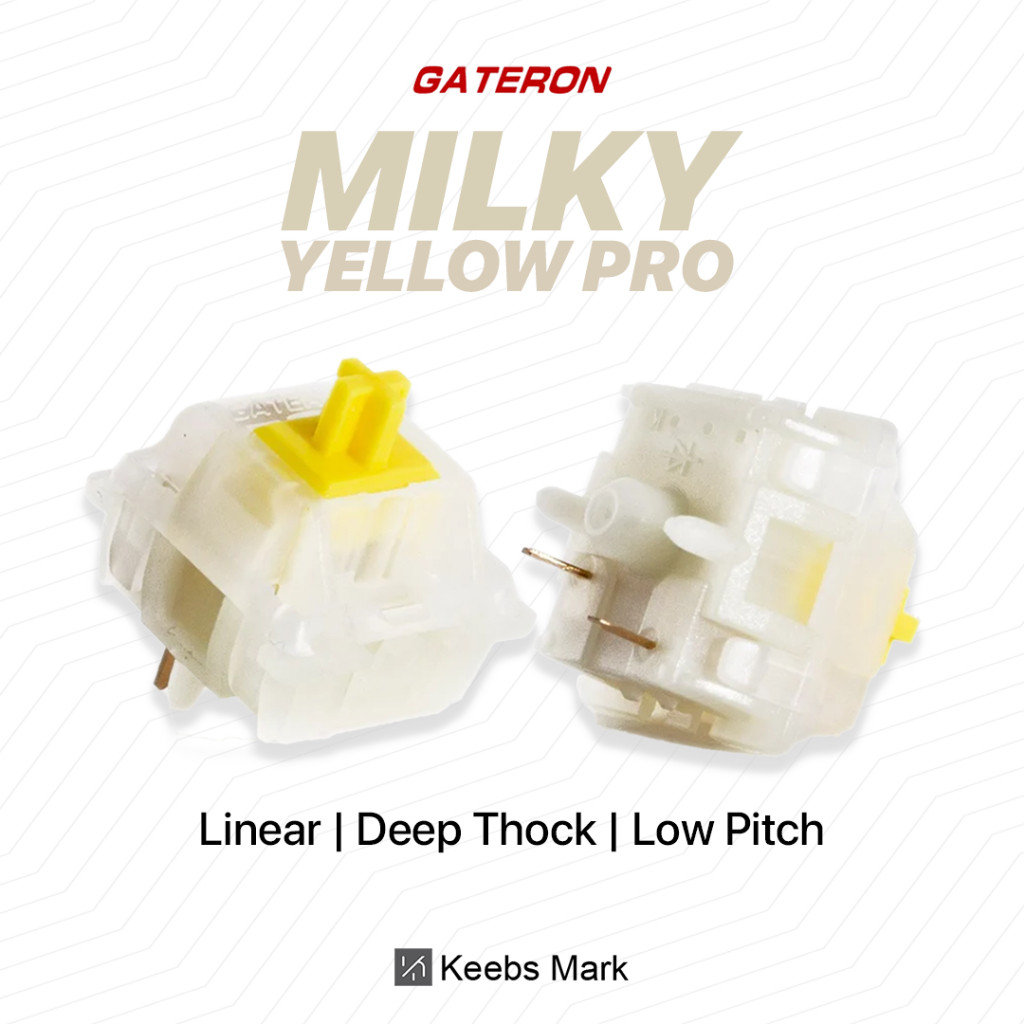 Gateron Milky Yellow Pro KS-3 Linear Switch Mechanical Keyboard