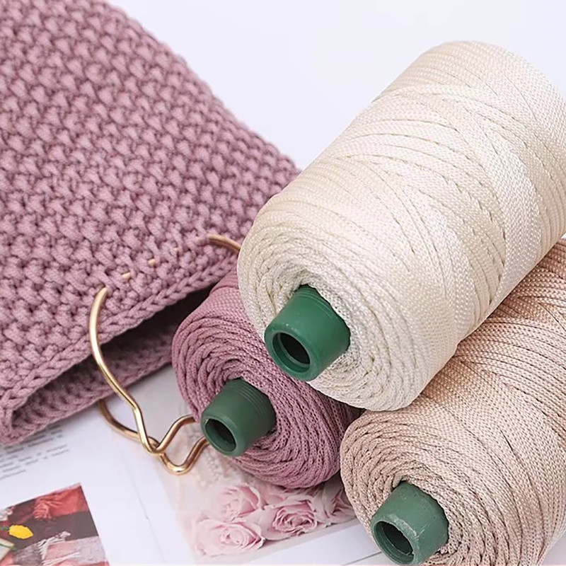 3mm Colored Cotton Cord Twisted Woven Rope Hollow Thread Craft Decorative DIY Handmade Bag Drawstrin