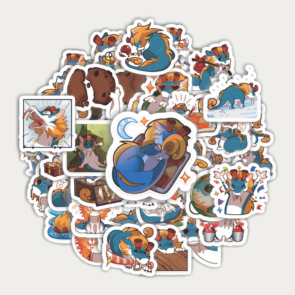 

Sticker Pack Stiker Funny Character Cadre The Dragon | Sticker TUMBLR | Stiker LAPTOP KOPER HELM