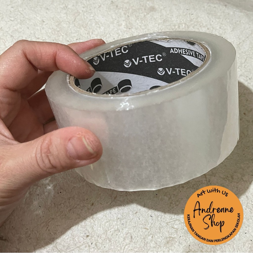 

V-Tec Adhesive Tape Clear 48mm x 90 yard – Lakban Bening Serbaguna untuk Kemasan dan Perlindungan Dokumen