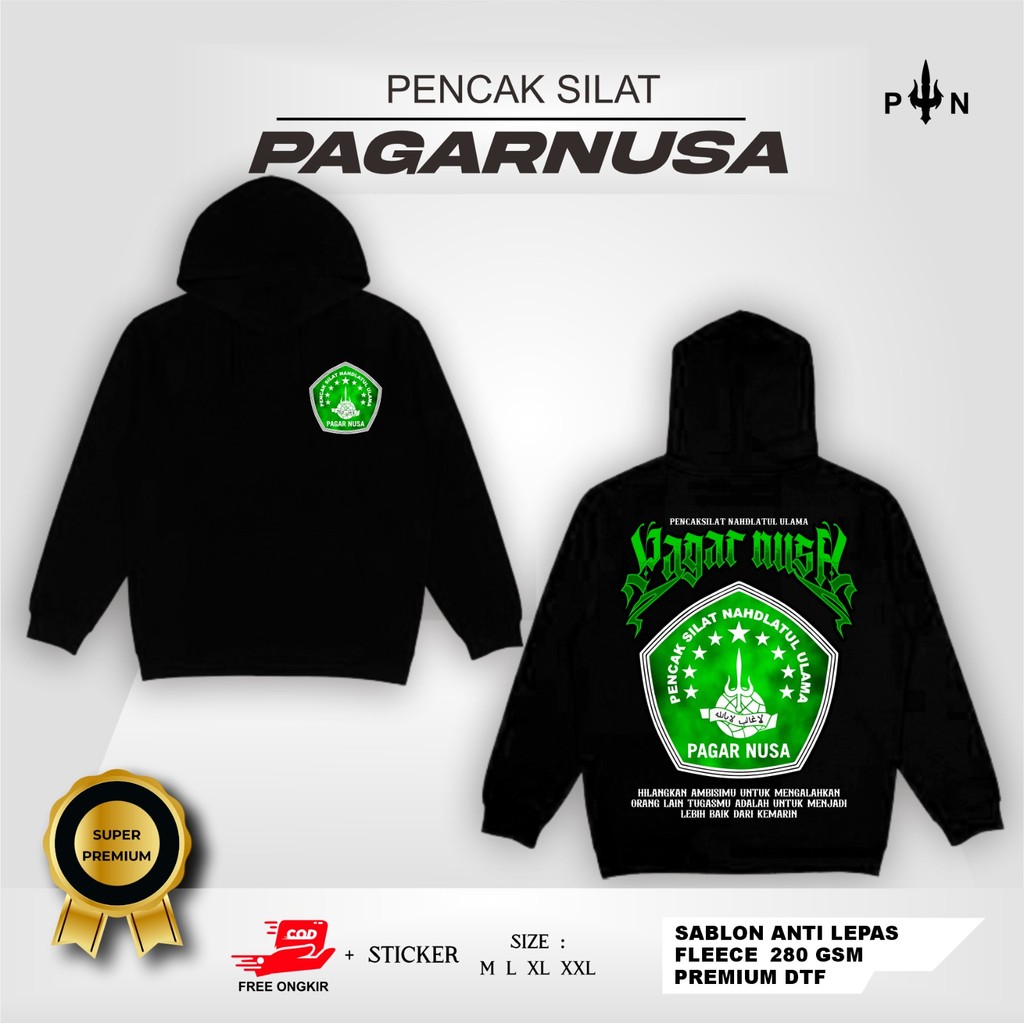 HOODIE PAGAR NUSA PENCAK SILAT NAHDATUL ULAMA PAGAR NUSA - JAKET PAGAR NUSA TERBARU - JAKET DESAIN T