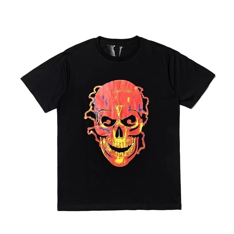 (COD) KAOS VLONE SKULL SHOCKER TSHIRT VLONE SKULL T-SHIRT PREMIUM