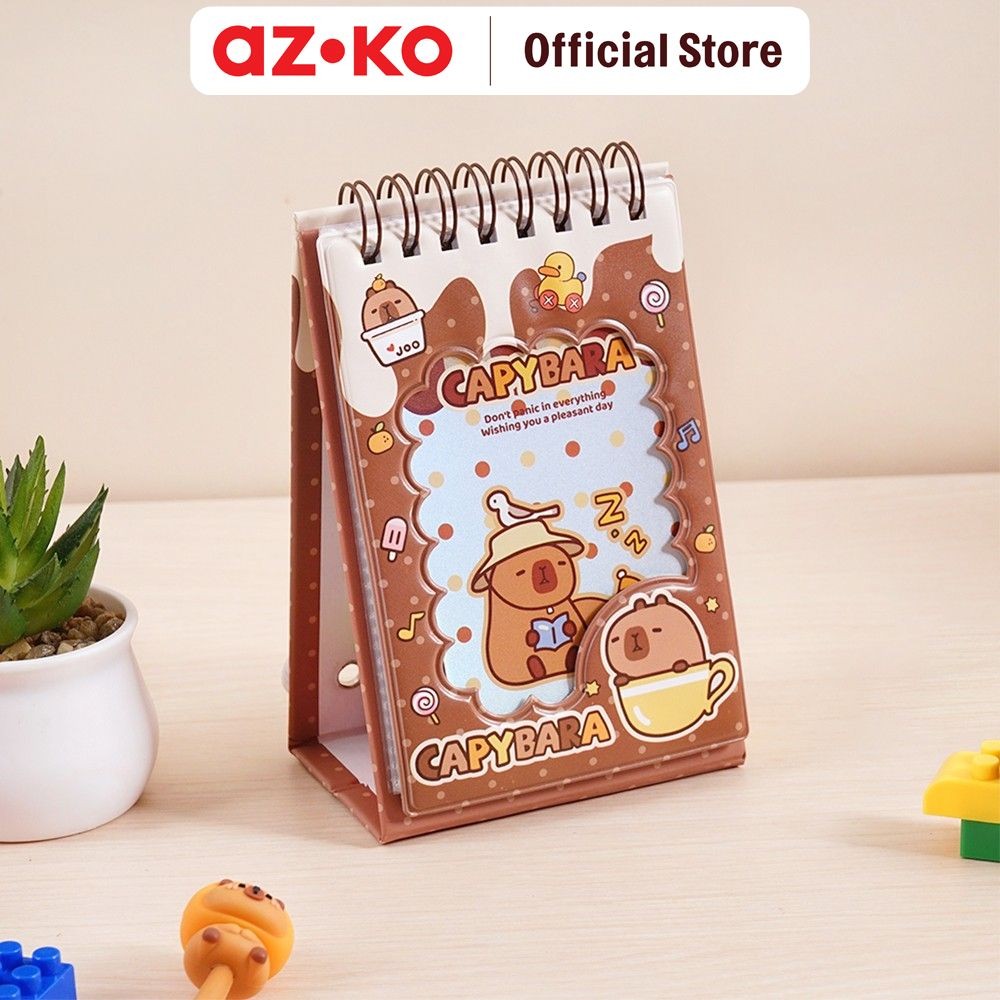 AZKO Ataru Album Foto Capybara - Cokelat Photo Album Tempat Penyimpanan Foto Cetak Buku Koleksi Foto
