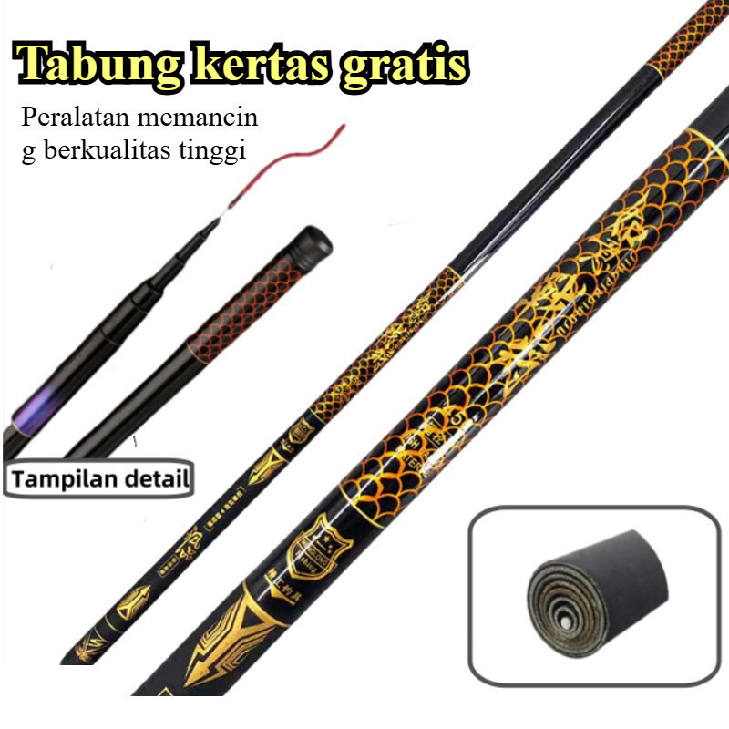 Joran Tegek Batik 270 - 540 Carbon Medium hard/joran tegek/joran tegak/Joran Pancing Portabel Telesk