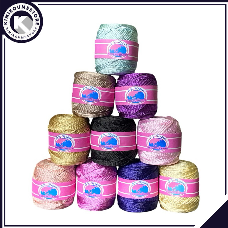 ALRAFAH - BENANG RAJUT POLY KILAP (PILIH WARNA)