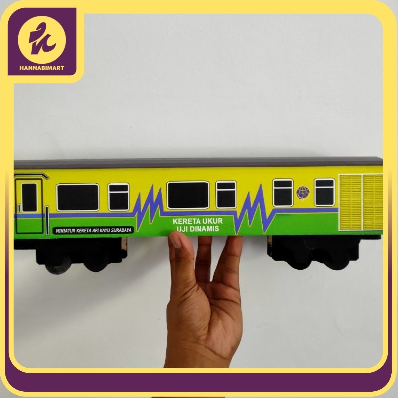 SALE Miniatur Kereta Api Kayu Gerbong Kereta Ukur Uji Dinamis - KERETA API KAYU SURABAYA