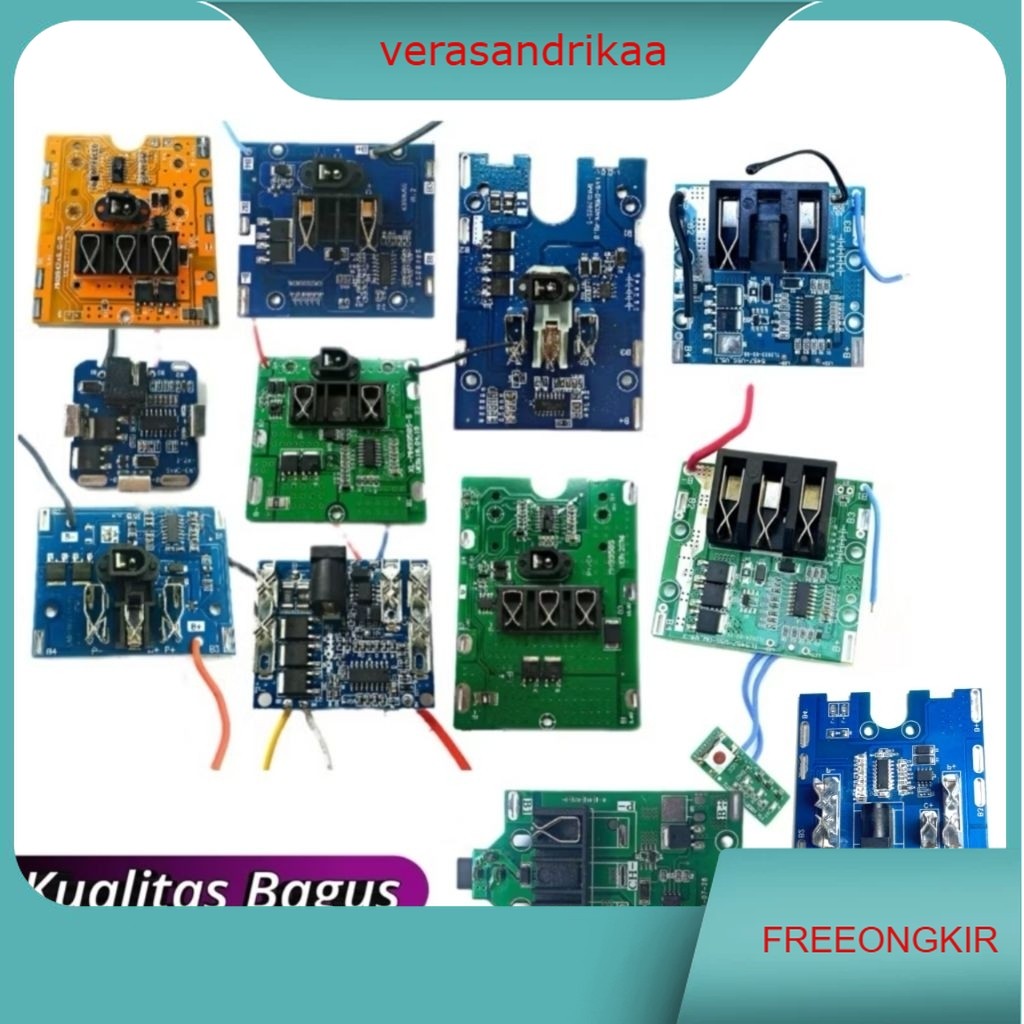Modul Bms 4s 5s baterai bor impact gerinda 18v 20v 21v 36v 48v volt cordless lithium bisa buat kova 