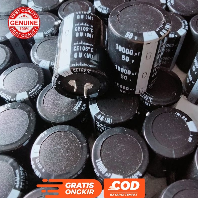 ELCO ELKO 10000UF 10.000 UF 50V 50 VOLT NICHICON ORIGINAL ASLI