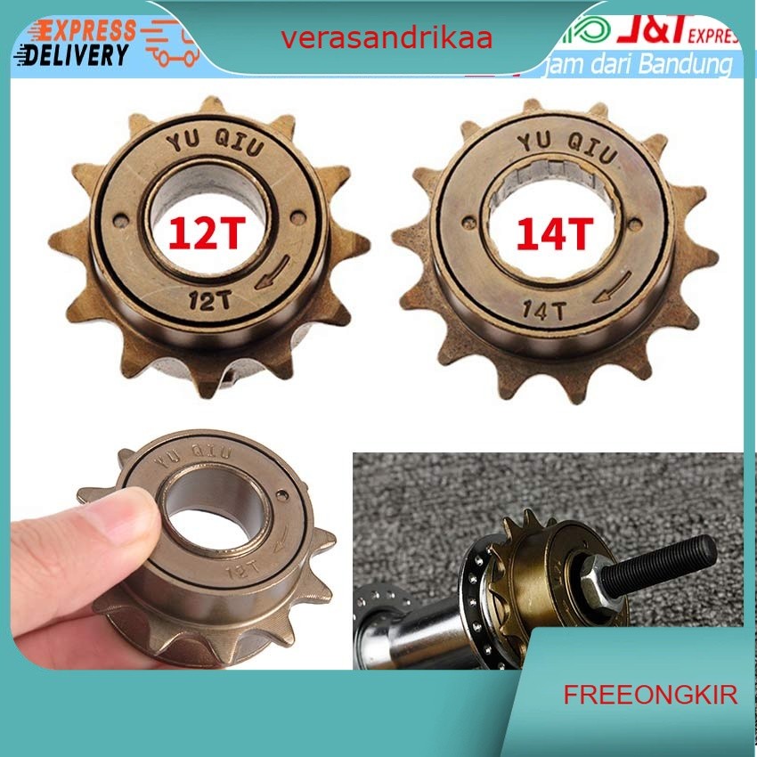 Freewheel 12/14T Gir Belakang Single Speed Gear 12/14T Sepeda