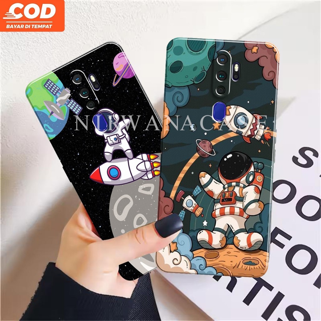 Softcase Hp Oppo A5 2020 - Case Oppo A9 2020 Motif Astronot Case Pro Camera Lentur - Fashion Case Co