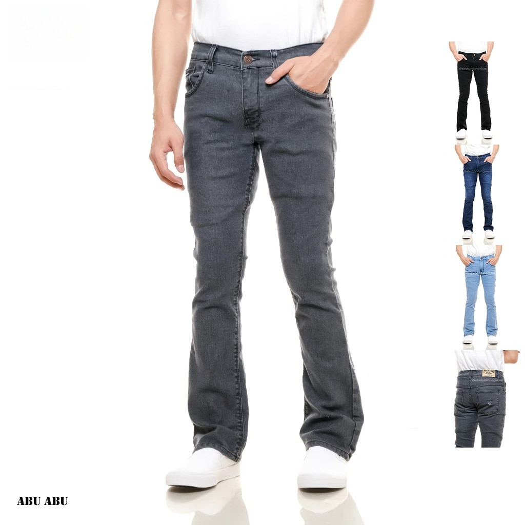 FIftyOne - Celana Cutbray Jeans Panjang Full Stretch Denim Badjatex Original Distro
