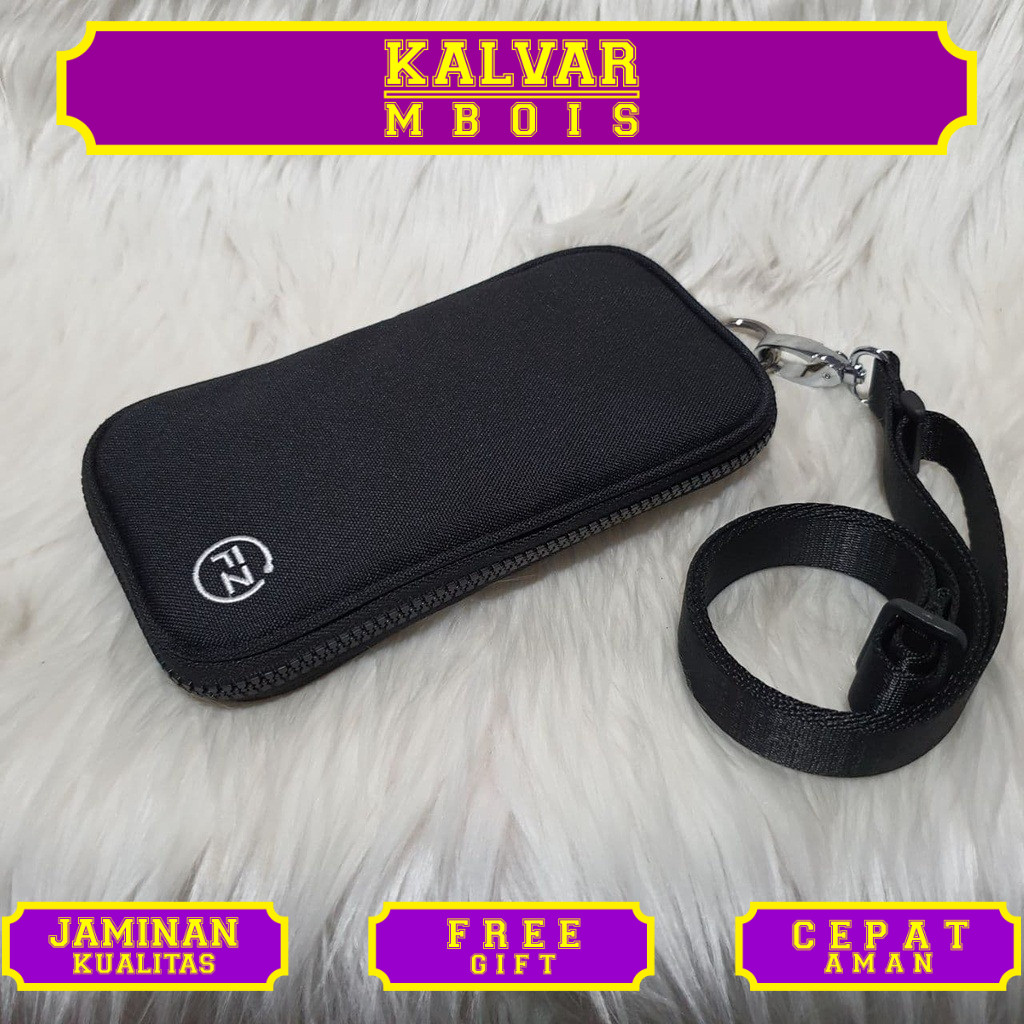 Tas Dompet Hanging Wallet Gantung Leher HP Kartu Koin Uang Paspor Selempang Pria Wanita Serbaguna FZ