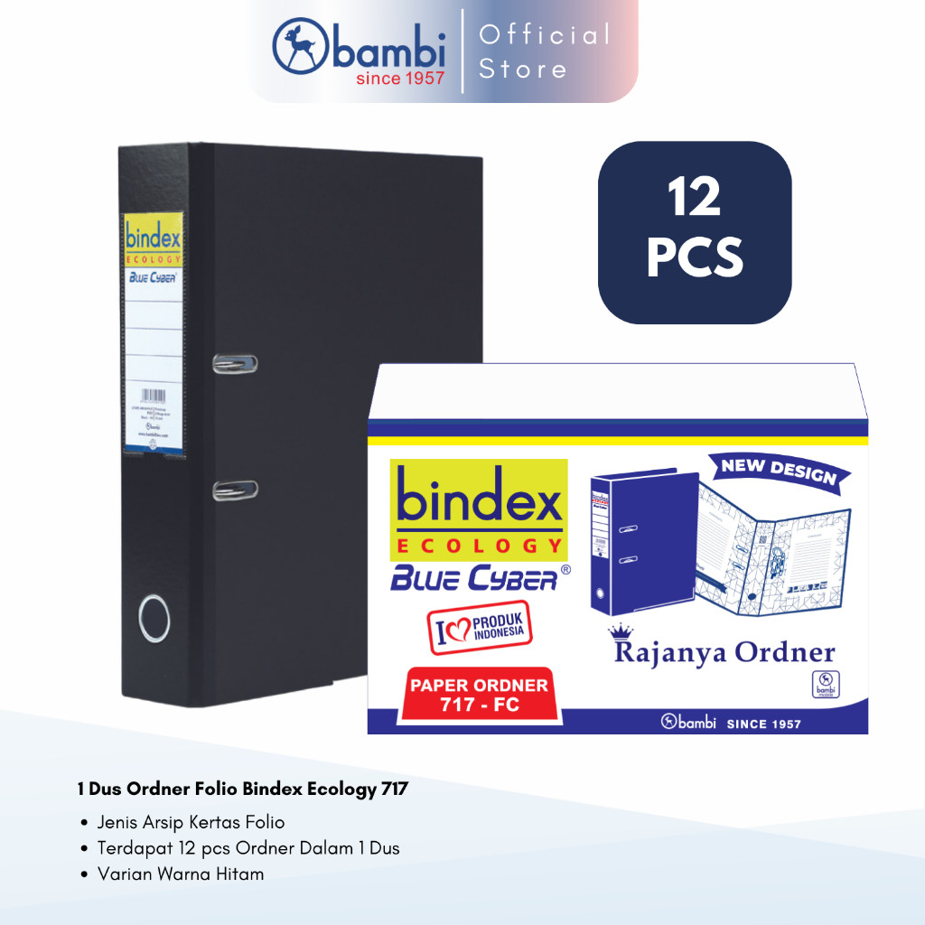 

1 Dus Bindex Ecology Lever Arch File Ordner Folio Black Jumbo Size 75 mm Original