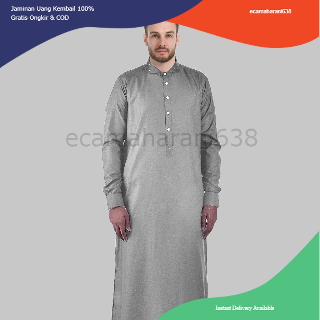 Jubah Pria Toyobo Thobe Jubah Gamis Pria MUslim Hanzhalah Baju Muslim Pria Jubah Pria Thobe Toyobo P