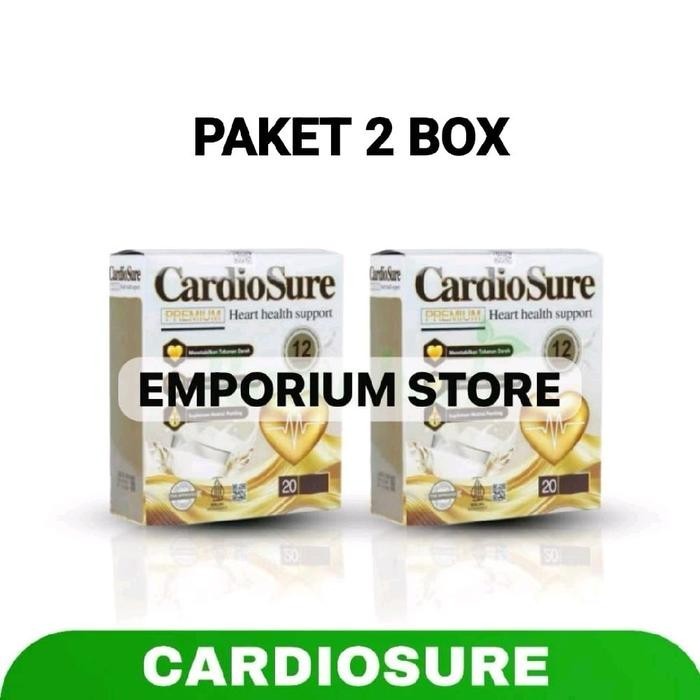 

PAKET 2 BOX CARDIOSURE Premium ( 1 Box isi 12 Sachet ) Susu Obat Herbal Jantung Kolesterol Asam Urat BPOM Halal Menstabilkan Tekanan Darah & Mendetok Tubuh Herbal