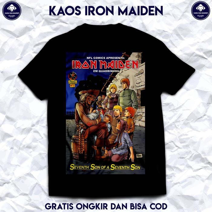 (COD) Kaos Band Iron Maiden Original. Kaos Musik Band Metal Iron Maiden. - S
