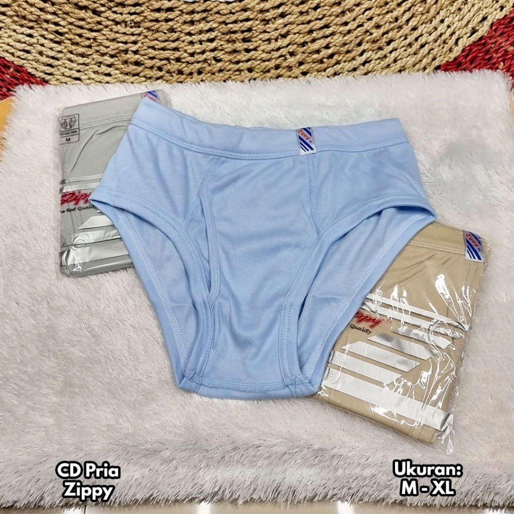 [ 3 PCS ] CD Pria Katun Jumbo BW Zippy 100% | Celana Dalam Pria zippy | KDR