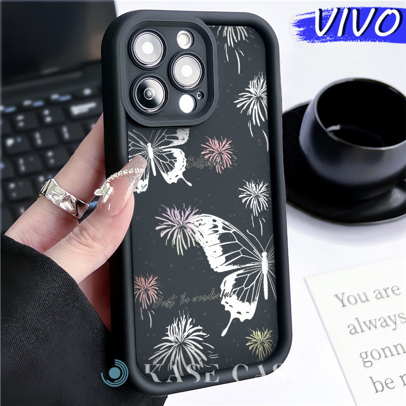 Estetik Butterfly Silicone SoftCase VIVO Y17s Y12s Y03 Y15s Y21 Y20 Y18 Y28 Y16 Y22 Y02 Y17 Soft Pol
