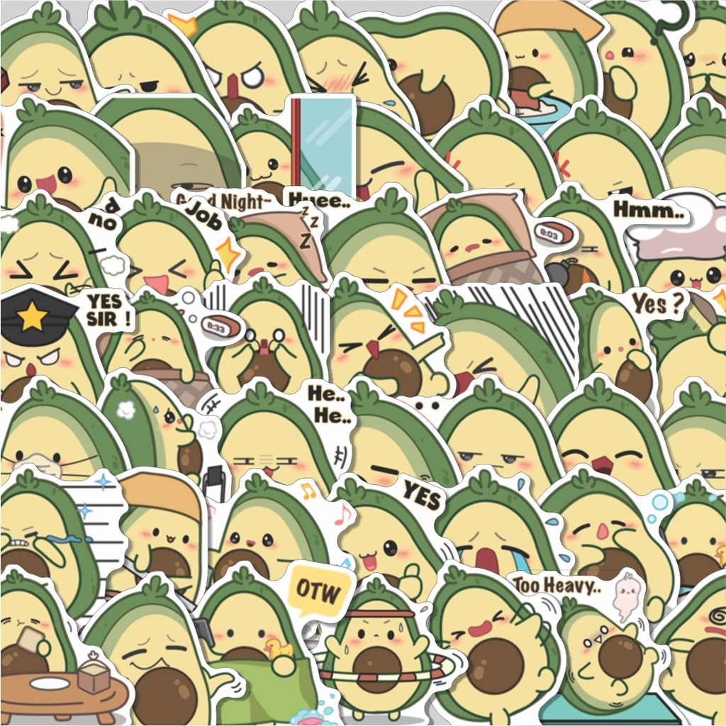 

Stiker Cutting Pack Stiker Avon Avocado Isi 100Pcs Series Aesthetic Lucu Keren Untuk Koper Bahan Vynil