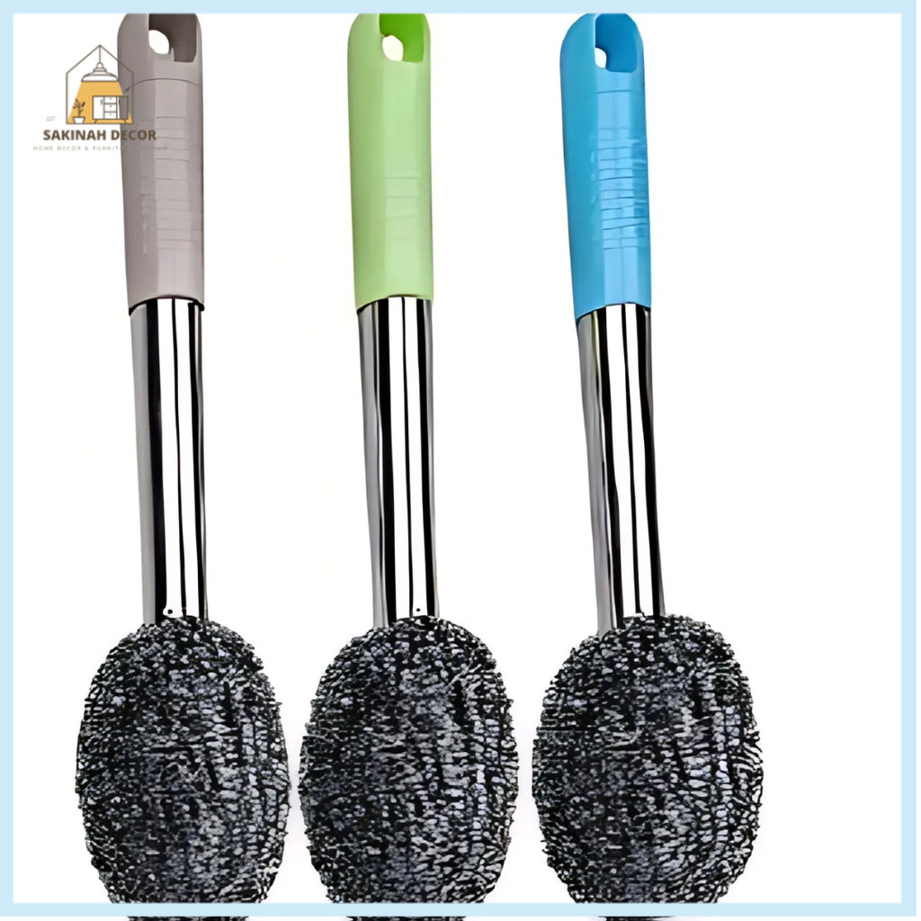 Sikat Kawat Gagang Panjang Sikat Kawat Wajan Panci Dapur Toilet