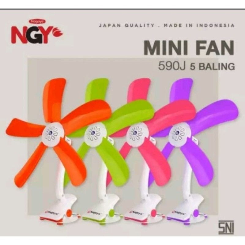 KIPAS ANGIN JEPIT NAGOYA NG-590J PORTABLE MINI FAN 5 BLADES NG590J / Kipas Jepit QQ 1788 - QQ1788