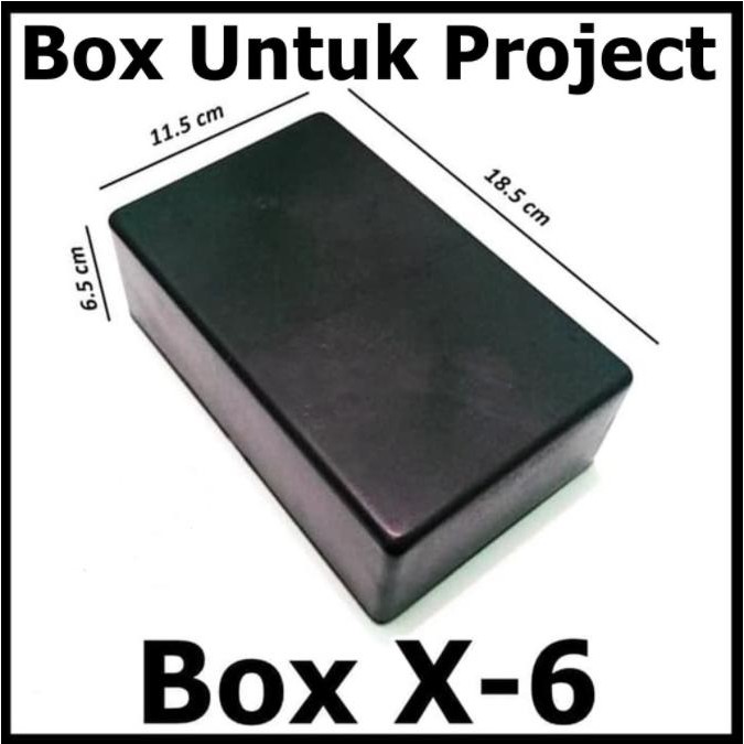 [TERLARIS] Box Hitam Kotak panel X6 X 6 Mikrotik Plastik Project Elektron - 1- 9 pcs[TERLARIS ]