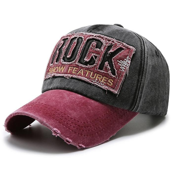 Trend Fashion Fremale~[ Mall] Topi Baseball vintage korea Rock n Roll keren kekinian Topi denim dist