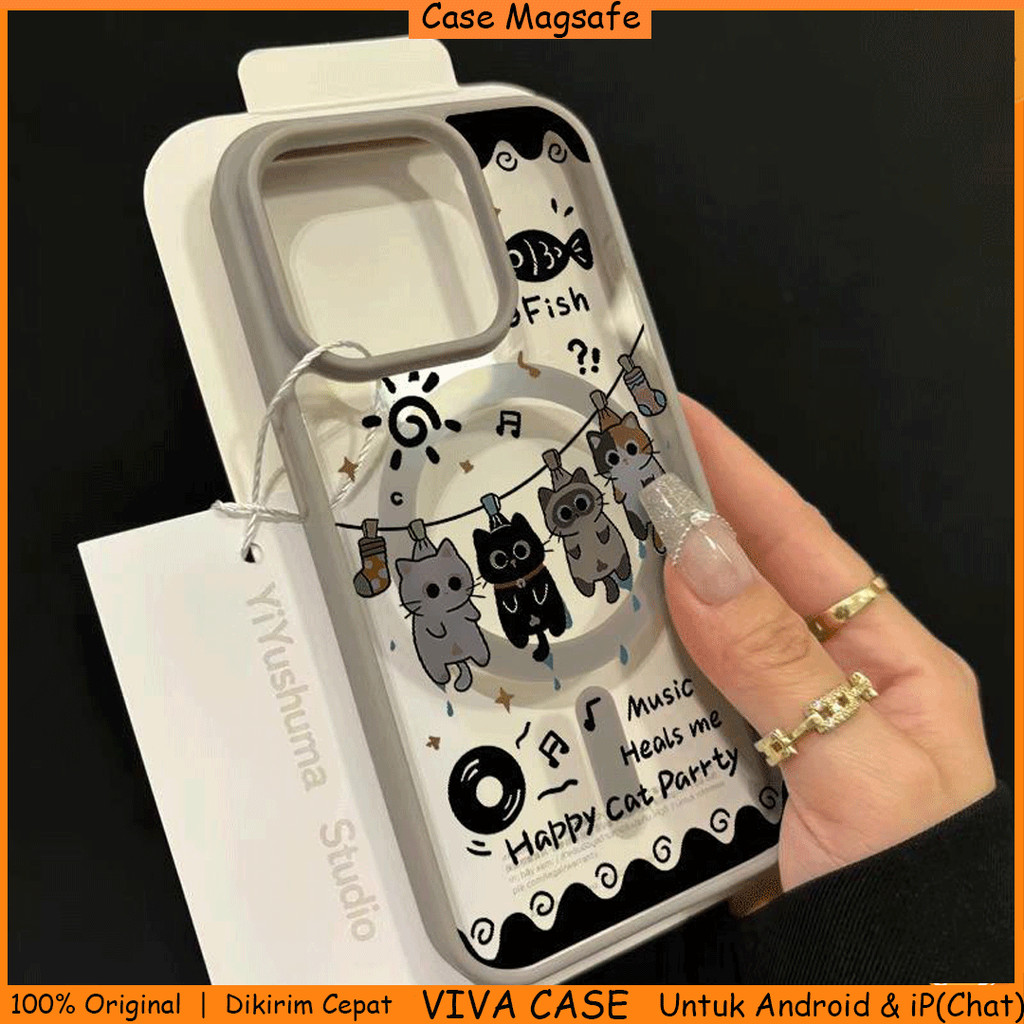 Casing Magsafe iPhone Transparan Clear Case Frame Hitam Abu Slim Softcase untuk iPhone X XS XR XS Ma