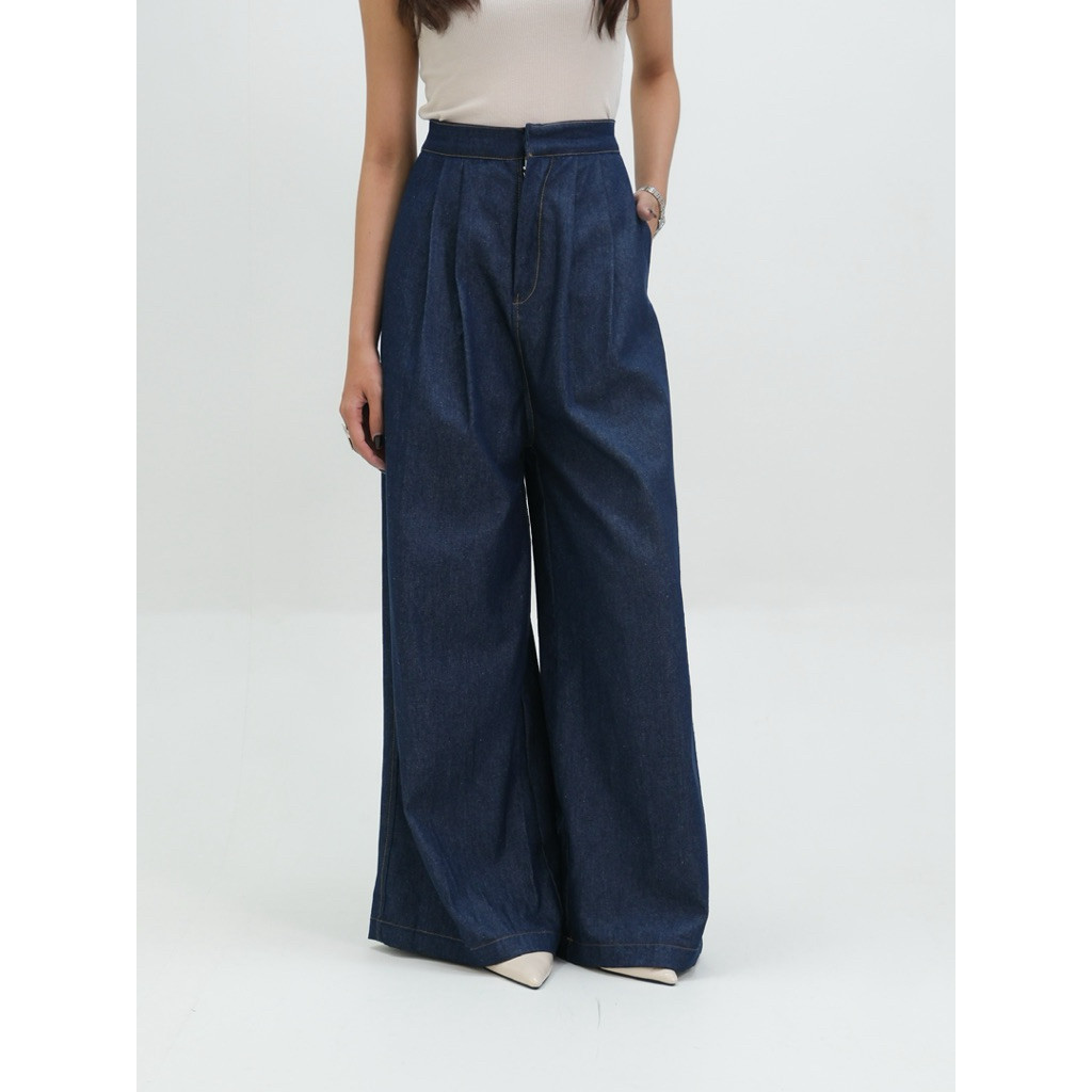 XALISHOP PUFF IT UP - Highwaisted Denim Cullotes / Denim Pants / Kulot Denim / Celana Denim