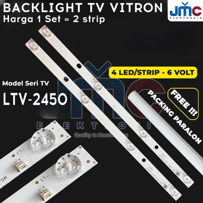 WP99 Backlight Tv Vitron LTV-2450 Lampu led Tv Vitron 24 inch 4 mata kancing 4k 6v