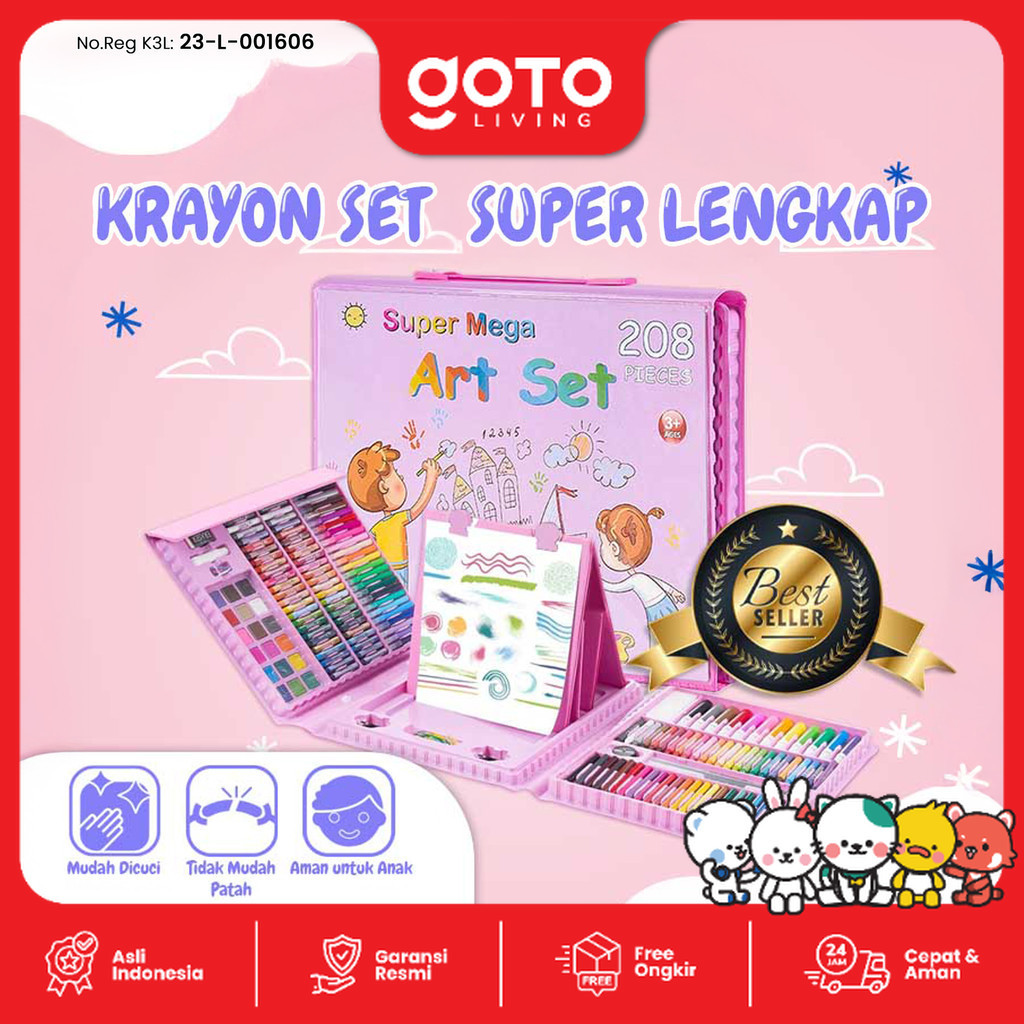 Goto Chromi Crayon Krayon Pensil Warna Set Kerayon Lengkap 150 208 Pcs