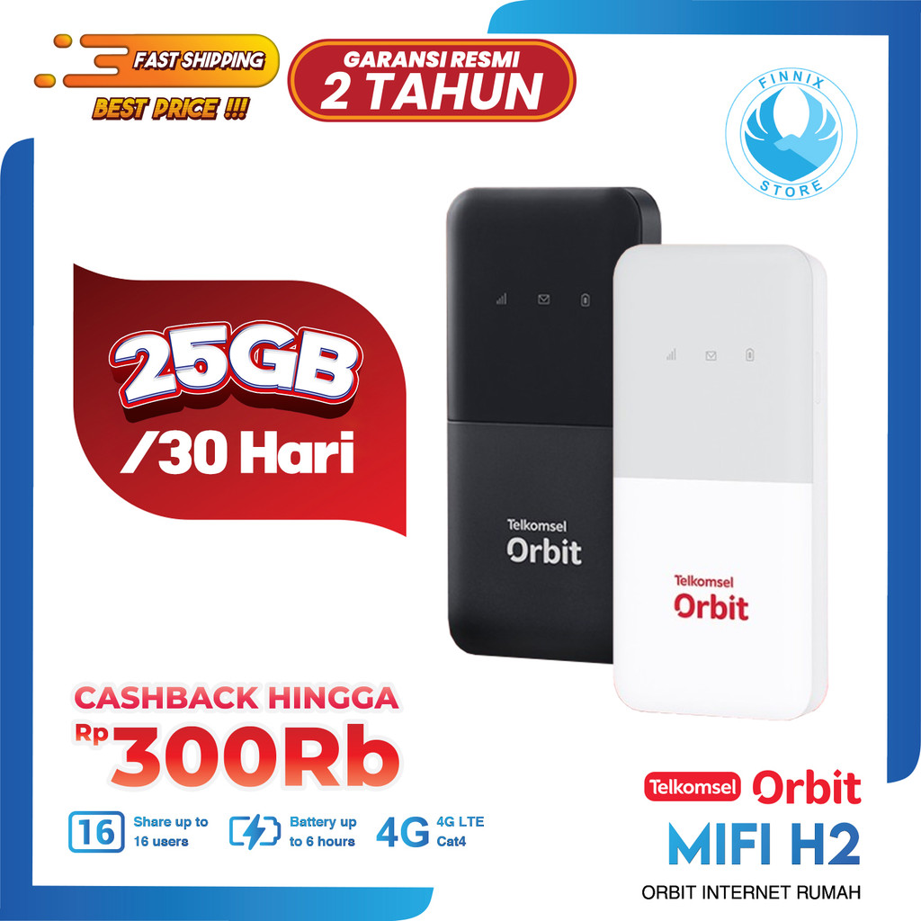 Promo Telkomsel Orbit Mifi H2 Huawei E5586 Modem Wifi Mifi Portable Telkomsel Free Kouta - Garansi
