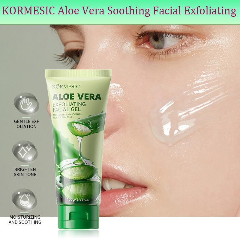 KORMESIC Aloe Vera Soothing Facial Exfoliating Face Peel Scrub ALOE VERA EXTRACT