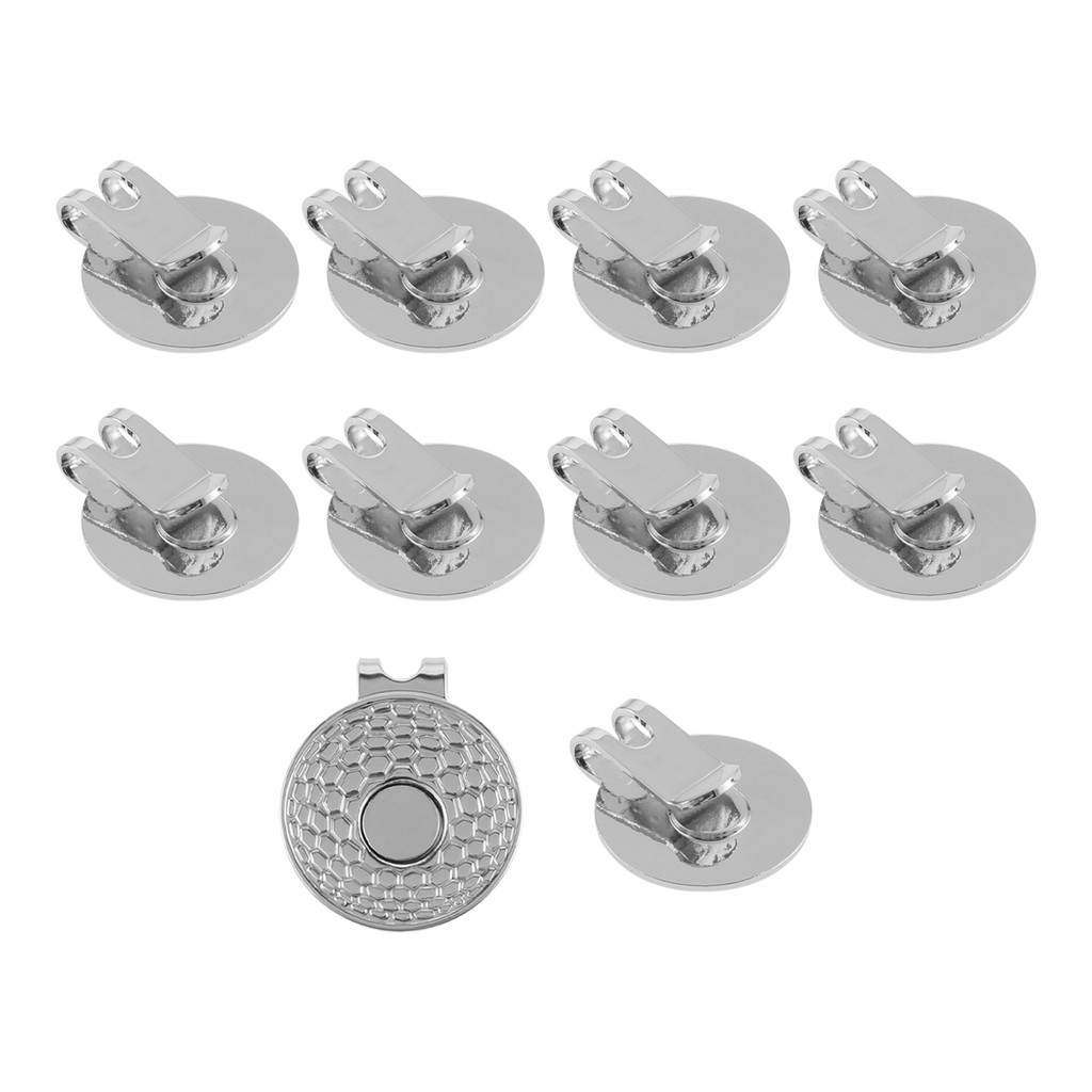 10Pcs/lot 25mm Zinc Alloy Golf Hat Clip Magnetic Golf Cap Clips with Magnet Ball Markers Golf Puttin