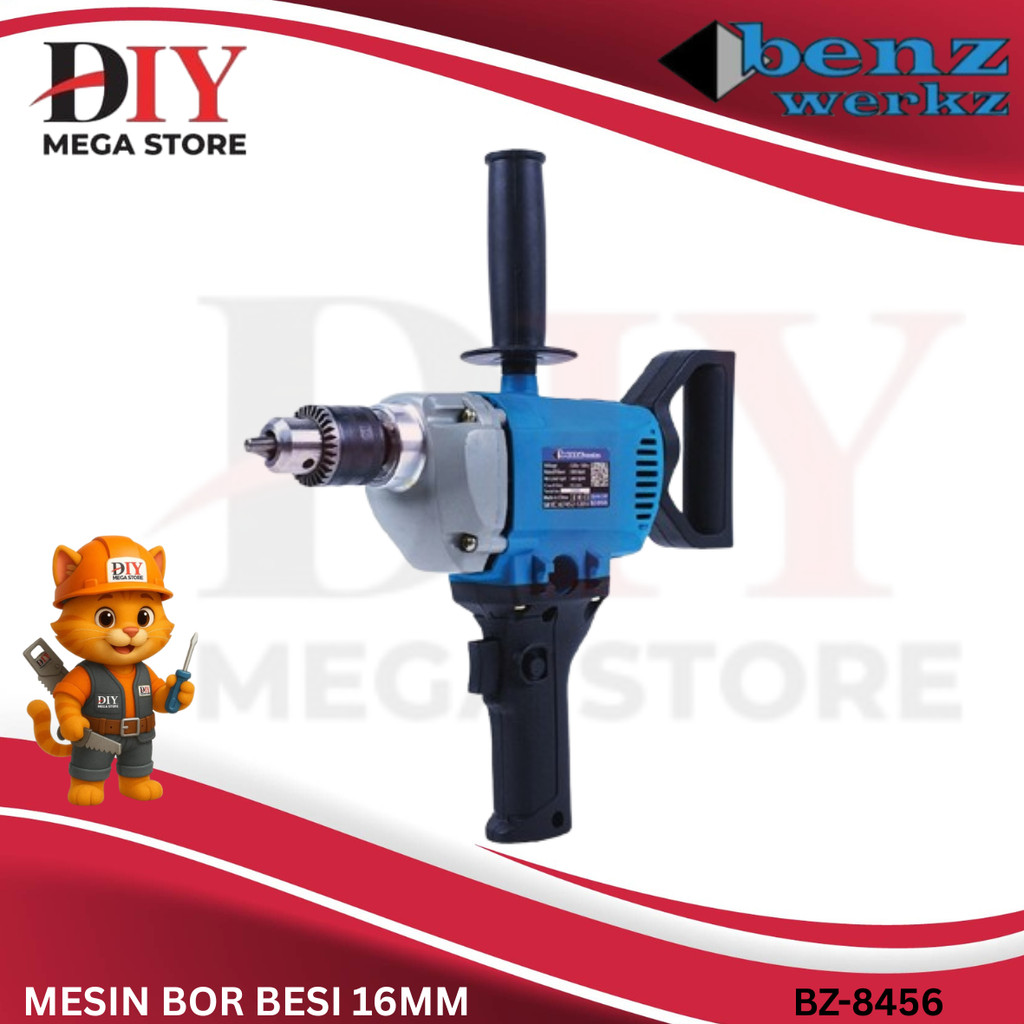 BENZ WERKZ Mesin bor besi kayu 16mm Benz Werkz - Electric drill 16mm - Mesin bor model pesawat 16mm 