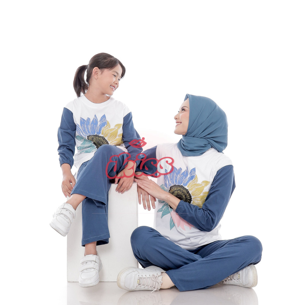 Setelan Couple Ibu Anak Perempuan OneSet Kaos Premium Setcel Kekinian Starking