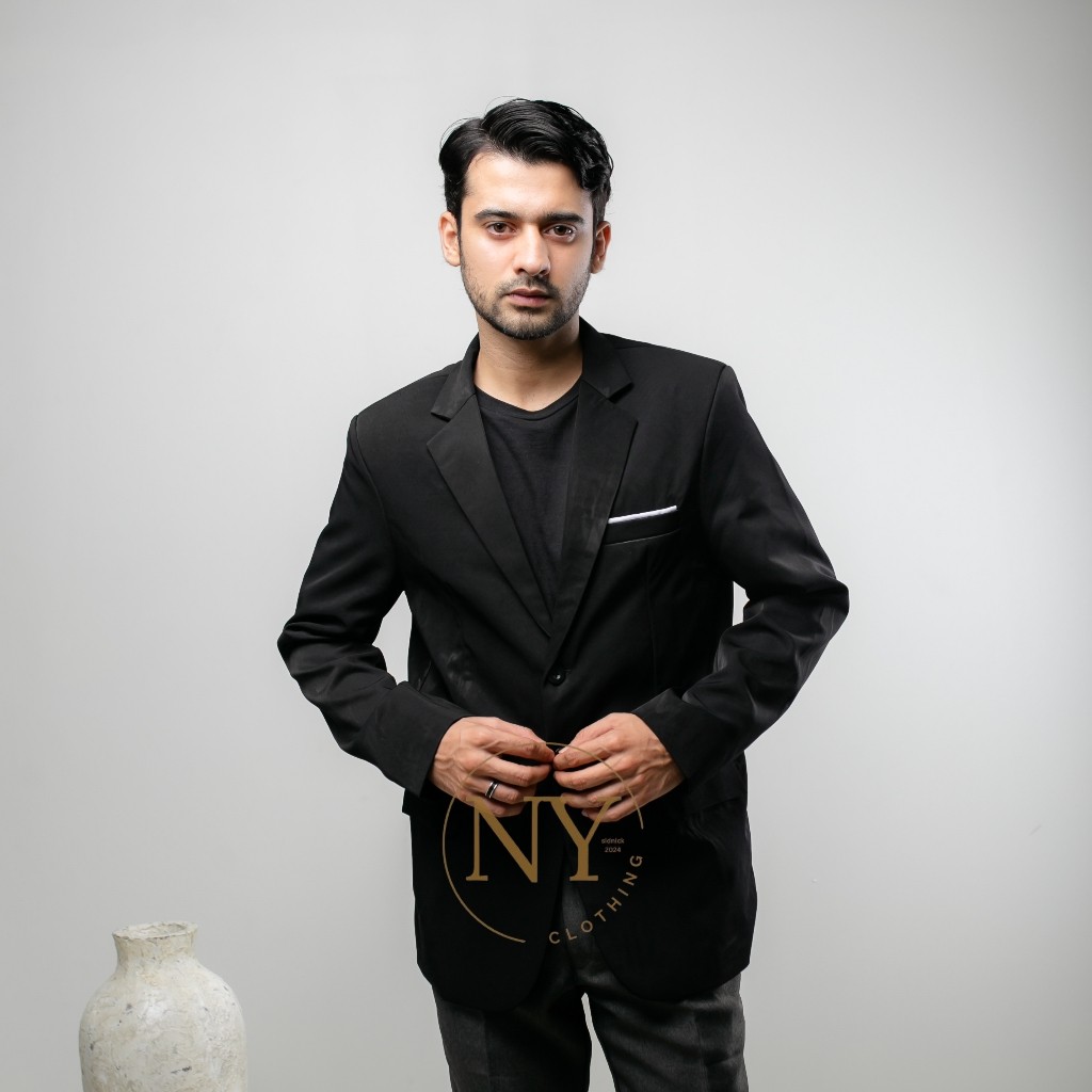 BACE.SHOP (COD)Belzer jas hitam dan putih fashion muslim laki laki Baju pria bayar di temapat Panjan