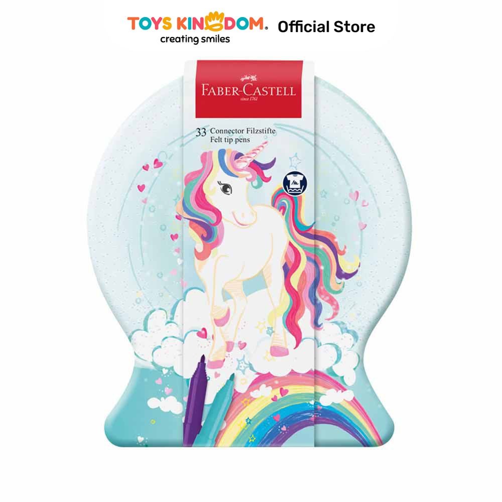 Toys Kingdom Faber Castell Set 33 Pcs Spidol Connector Snow Globe Tin Alat Tulis Warna Warni Spidol 