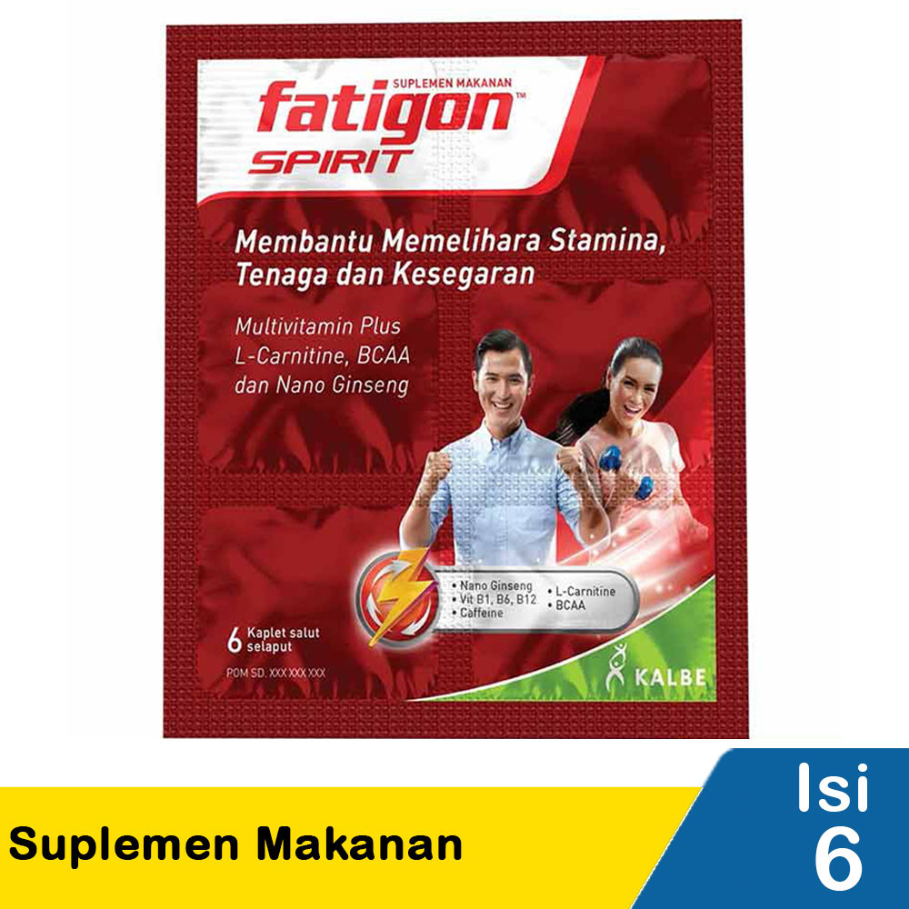 FATIGON SPIRIT SUPLEMEN MAKANAN 6'S