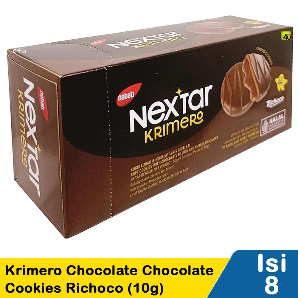NEXTAR KRIMERO CHOCO COOKIES RICHOCO 8x10g