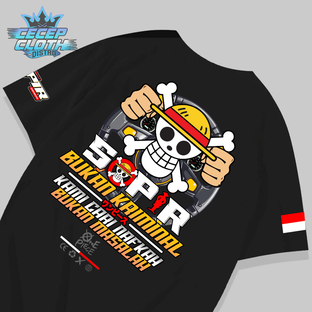 Kaos V3 Pesona Supir Indonesia X One Piece / Baju Pria Wanita T-Shrit Combed 24S