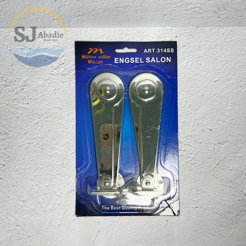 (1 PASANG) MULLER Engsel Bunting Salon Sikutan Jendela Wayang 9 Inch Stainless | SJ ABADIE |