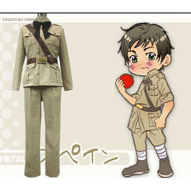 Axis Powers Hetalia Spain Suit Cosplay Costume top+pant 11