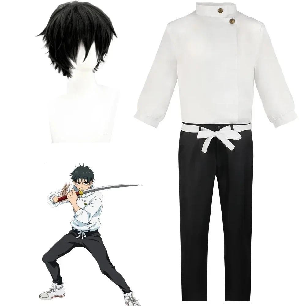 Anime JujuKa Yuta Okkotsu Cosplay Costume Okkotsu Yuta Cosplay Uniform Wig Pants Suit Halloween Cost