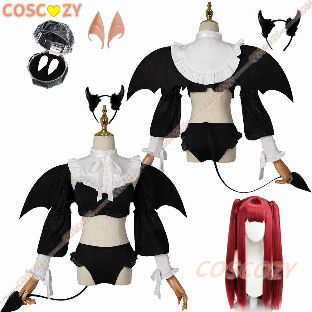 Anime My Dress-Up Darling MARIN KITAGAWA Rizu Kyun Cosplay Costume Sexy Lingerie Set Headwear Wings 