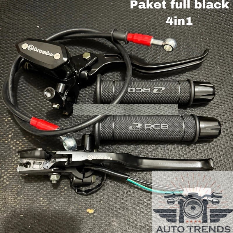 PAKET MASTER REM 4IN1 TABUNG OVAL + SELANG REM 90 CM + HANDGRIP RCB HG55 + JALU STANG CNC UNIVERSAL 